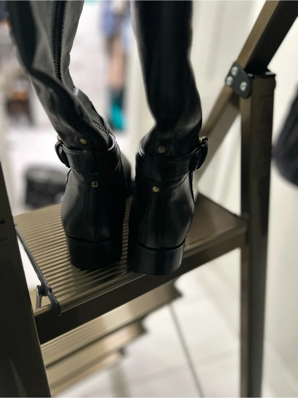 Like New! Tory Burch Black Leather Riding Boots